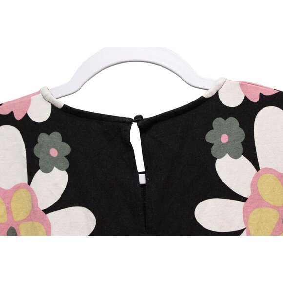 Boden Dress Size 8 Multicolor Floral Puff Sleeve Pop Art Preppy Colorful Retro - Picture 12 of 13